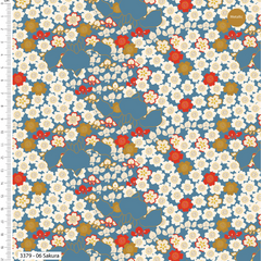 Serenity in Japan – V&A– 100% Organic Cotton Prints 110cm Wide Digitally Printed Fabric for Crafting, Quilting, Dressmaking