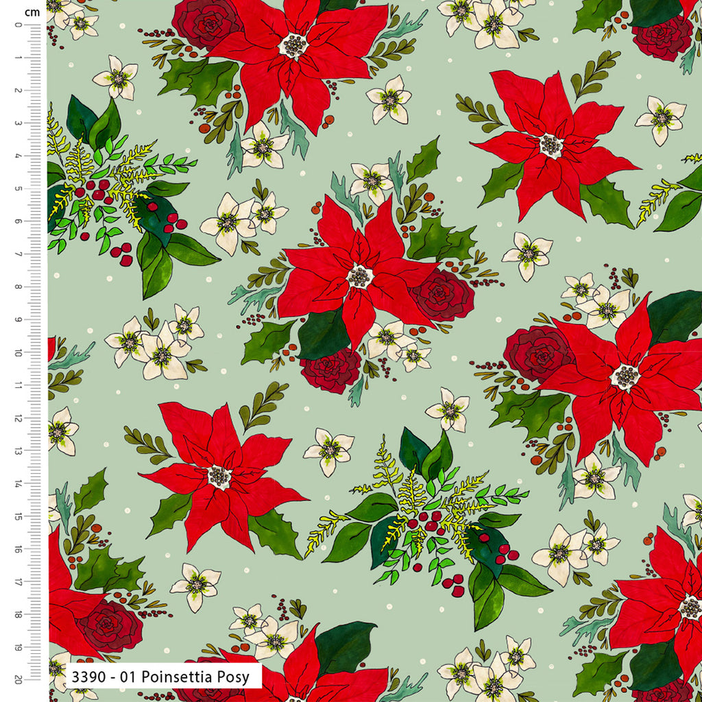 Craft Cotton Co. 100% Cotton Berries & Blooms Crafty Lass Fabric 112cm ...