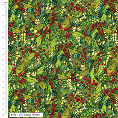 Craft Cotton Co. 100% Cotton Berries & Blooms Crafty Lass Fabric 112cm Wide For Crafting, Sewing, Home Décor, Kid's Craft