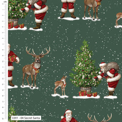 Craft Cotton Co. 100% Cotton Classic Christmas By Debbi Moore (45x 55cm) Fat Quarter For Crafting, Patchwork, Home Décor, Kid's Craft