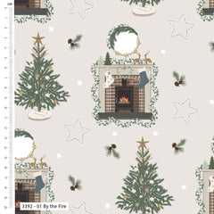 Craft Cotton Co. Cosy Christmas Victoria Louise 100% Cotton 45x55cm Wide 5Pcs Fat Quarter Pack 2 Wide for Crafting, Patchwork, Home Décor