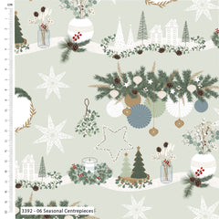 Craft Cotton Co. Cosy Christmas Victoria Louise 100% Cotton 45x55cm Wide 5Pcs Fat Quarter Pack 2 Wide for Crafting, Patchwork, Home Décor