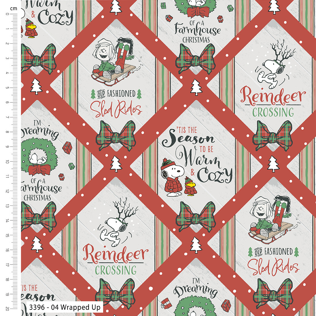 The Craft Cotton Co. Loose Fabric Craft Cotton Co. 100% Cotton Snoopy Farmhouse Comforts Fabric 112cm Wide For Crafting, Patchwork, Sewing, Home Décor, Kid's Craft
