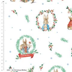 Craft Cotton Co. The Joy of Giving Peter Rabbit 100% Cotton Fabric 112cm/44" Wide for Crafting, Patchwork, Home Décor