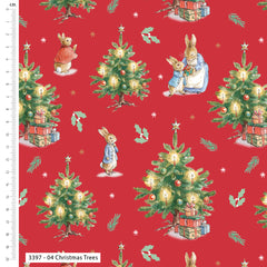 Craft Cotton Co. The Joy of Giving Peter Rabbit 100% Cotton Fabric 112cm/44" Wide for Crafting, Patchwork, Home Décor