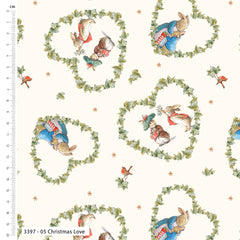 Craft Cotton Co. The Joy of Giving Peter Rabbit 100% Cotton 5Pcs Fat Quarter 18"x22" (45x55cm) Wide for Crafting, Patchwork, Home Décor