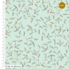 Craft Cotton Co. Scandi Holly 100% Cotton Fabric 112cm/44" Wide Ideal for Crafting, Quilting, Patchwork, Home Décor