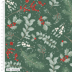 Craft Cotton Co. Scandi Holly 100% Cotton Fabric 112cm/44" Wide Ideal for Crafting, Quilting, Patchwork, Home Décor