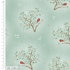 Craft Cotton Co. 100% Cotton Woodland Snowfall Fabric 112cm Wide For Crafting, Sewing, Home Décor, Kid's Craft