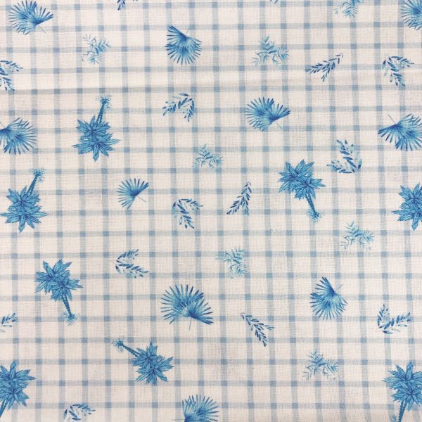 Floral Blue Prints 100% Cotton 112cm Wide Digitally Printed Cotton Fabric for Sewing, Crafting, Dressmaking, Patchwork