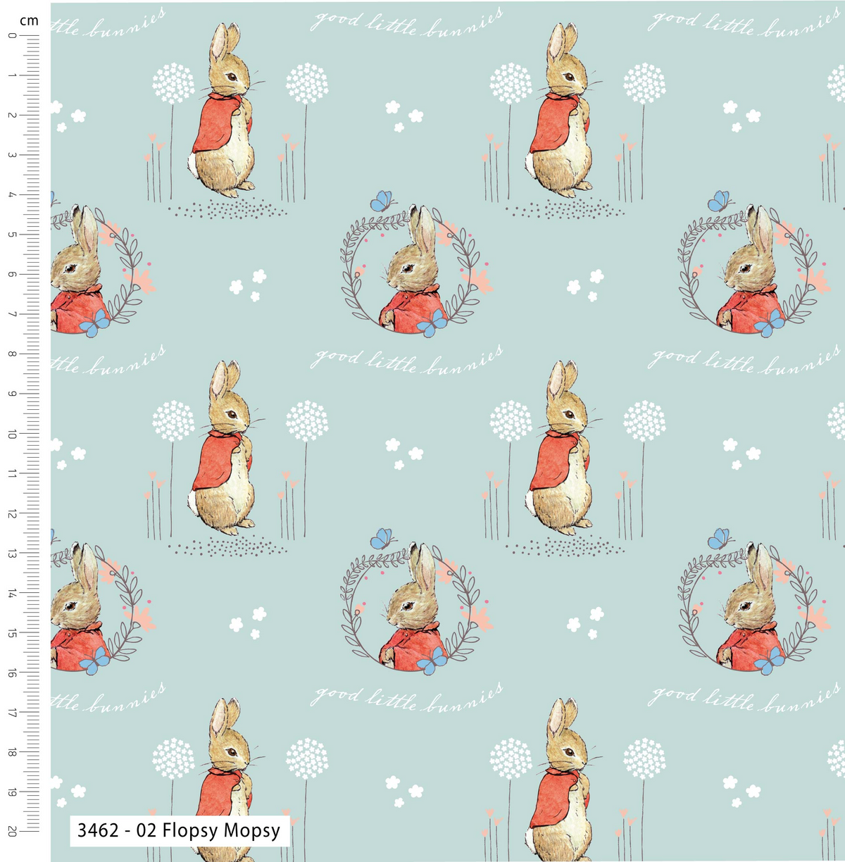 Classic Characters Peter Rabbit Prints 100% Cotton Craft Fabric 112cm Wide Material for Children's Quilting Projects, Craft Bags, Home Decor