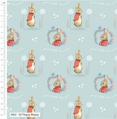 Classic Characters Peter Rabbit Prints 100% Cotton Craft Fabric 112cm Wide Material for Children's Quilting Projects, Craft Bags, Home Decor