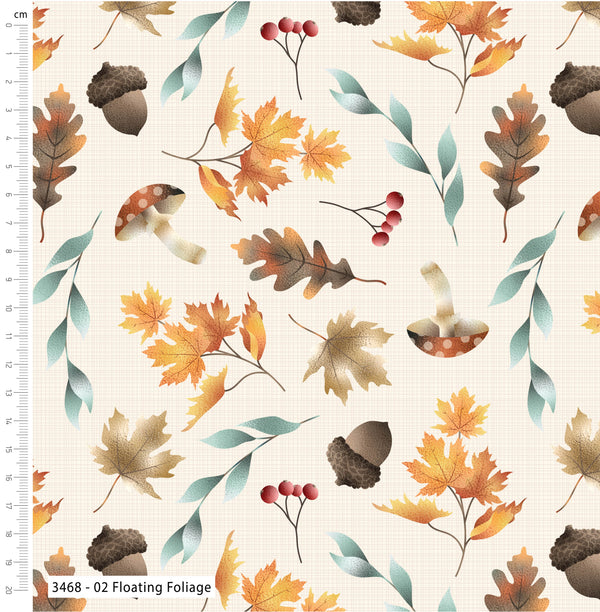 Autumn Awakening Collection 100% Cotton 112cm/44" Wide Cotton Digital Print
