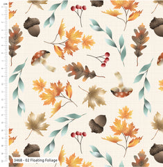 Autumn Awakening 100% Cotton 5Pcs Fat Quarter Bundle  45x55cm / 18"x22" Wide Prints Ideal For Crafting, Quilting, Patchwork and Home Décor