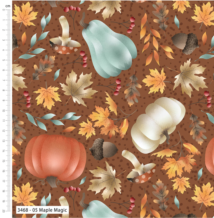 The Craft Cotton Co. Loose Fabric Autumn Awakening Collection 100% Cotton 112cm/44" Wide Cotton Digital Print