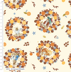 Winter Fruits Peter Rabbit Cotton 100% Cotton 45x55cm Wide 5Pcs Fat Quarter Bundle For Crafting, Sewing, Quilting & Patchwork