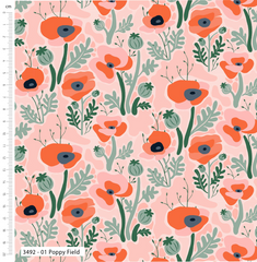 Poppy Queen by Savanna Rawson 100% Cotton 5Pcs Fat Quarter Bundle 45x55cm Wide Floral Designs For Crafting, Home Décor, Kid's Craft