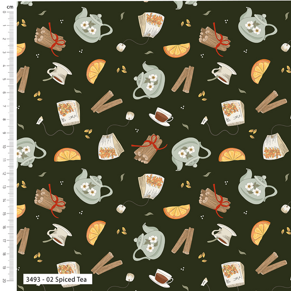 The Craft Cotton Co. Loose Fabric Cinnamon Spice by Kimberley Hind Collection 100% Cotton 112cm Wide Autumnal Spice Prints