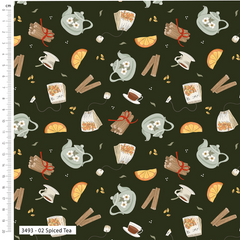 Cinnamon Spice by Kimberley Hind Collection 100% Cotton 112cm Wide Autumnal Spice Prints For Crafting, Home Décor, Kid's Craft