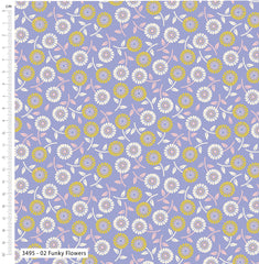 Retro Sunshine Collection 100% Cotton 112cm Wide Cotton Digital Print Ideal For Crafting, Quilting, Sewing, and Home Decor