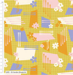 Retro Sunshine Collection 100% Cotton 112cm Wide Cotton Digital Print Ideal For Crafting, Quilting, Sewing, and Home Decor