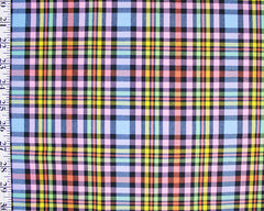 CraftsFabrics Polyviscose Tartan Rainbow