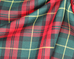 Little Johnny PolyViscose Tartan Irish 147cm Wide Digitally Printed Fabric Ideal For Crafting, Sewing, Quilting, Home Décor and Kid's Craft