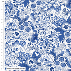 Crafts of Tranquility Delft Blue The V&A Museum 100% Organic Cotton 45cm x 55cm Wide Fat Quarter Bundle for Crafting, Sewing, Patchwork
