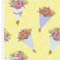 The Craft Cotton Co. Flower Market Bethany Salt 100% Cotton 45x55cm Wide Floral Bouquet 5Pcs Fat Quarter Bundle Fabric for Crafting, Patchwork, Dressmaking