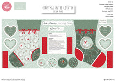 Panneau de l'Avent et bas de Noël Victoria Louise Cosy Christmas 100 % coton 112 cm x 50 cm de large pour travaux manuels, couture, patchwork et décoration intérieure