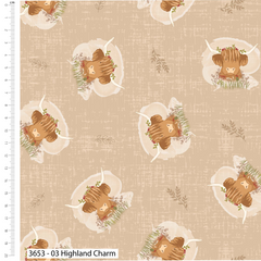 The Craft Cotton Co. Highland Pastures 100% Cotton 112cm Wide Christmas Printed Fabric for Sewing, Dressmaking, Patchwork