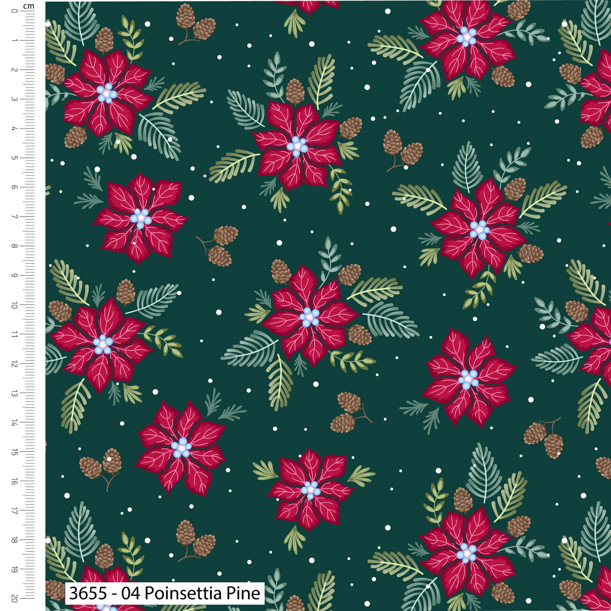 Craft Cotton Co. Jewelled Christmas 100% Cotton 112cm Wide Christmas Printed Fabric for Sewing, Quilting, Dressmaking, Patchwork