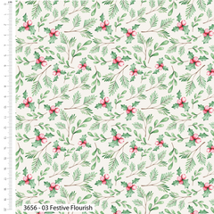 Merry Little Christmas by Mari Cali Art 100% Cotton 45x55cm Wide 5Pcs Christmas Fat Quarter for Sewing, Quilting, Dressmaking, Patchwork