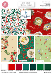 Craft Cotton Co. Christmas Orchard – Peter Rabbit 100% Cotton 45x55cm Wide Christmas Fat Quarter for Sewing, Quilting, Dressmaking, Patchwork