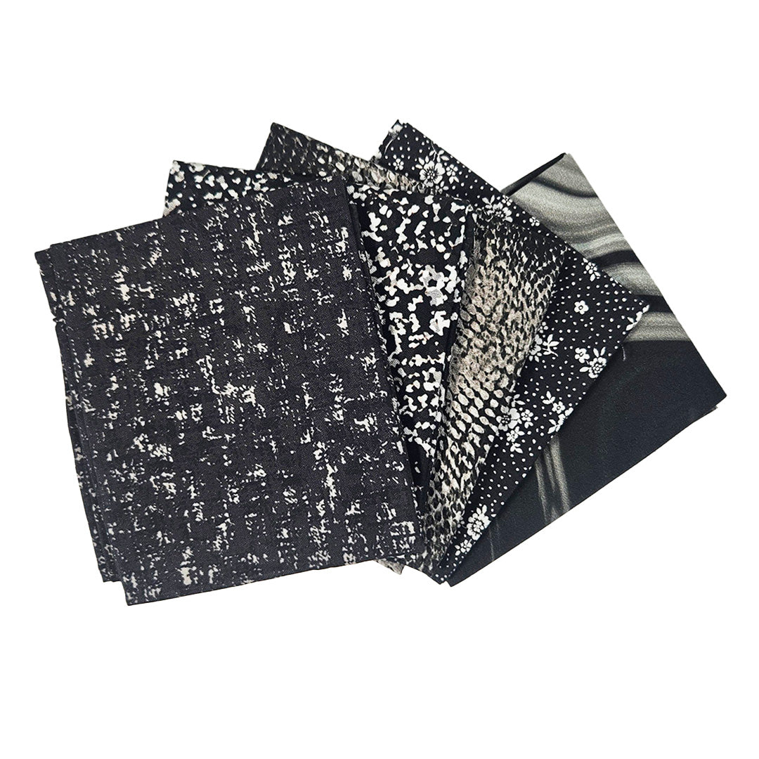 The Craft Cotton Co. Fat Quarter Bundle Craft Cotton Co. 100% Cotton Black Blender Cotton Fat Quarter Bundle 45x55cm Wide Digital Bundle for Crafting, Sewing, Quilting, Home Decor