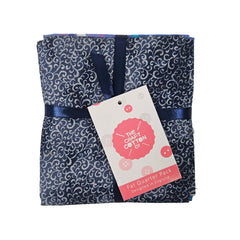 Craft Cotton Co. 100% Cotton Geo Blue Blender Cotton Fat Quarters 45x55cm Wide Digital Bundle for Crafting, Sewing, Quilting, Home Decor-(3685)