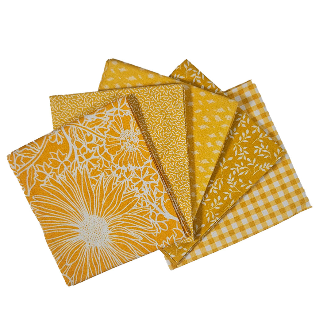 The Craft Cotton Co. Fat Quarter Bundle Craft Cotton Co. 100% Cotton Yellow Blender Fabric Fat Quarter Bundle 45x55cm Wide Digital Bundle for Crafting, Sewing, Quilting, Home Decor