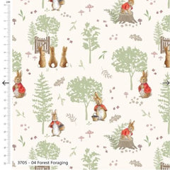 Beatrix Potter Peter Rabbit Tales of the Burrow 100% Cotton 5Pcs Fat Quarters Bundle