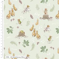 Beatrix Potter Peter Rabbit Tales of the Burrow 100% Cotton 5Pcs Fat Quarters Bundle