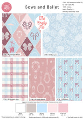 Bows and Ballet 100% Cotton 5Pcs Fat Quarters Fabric Bundle