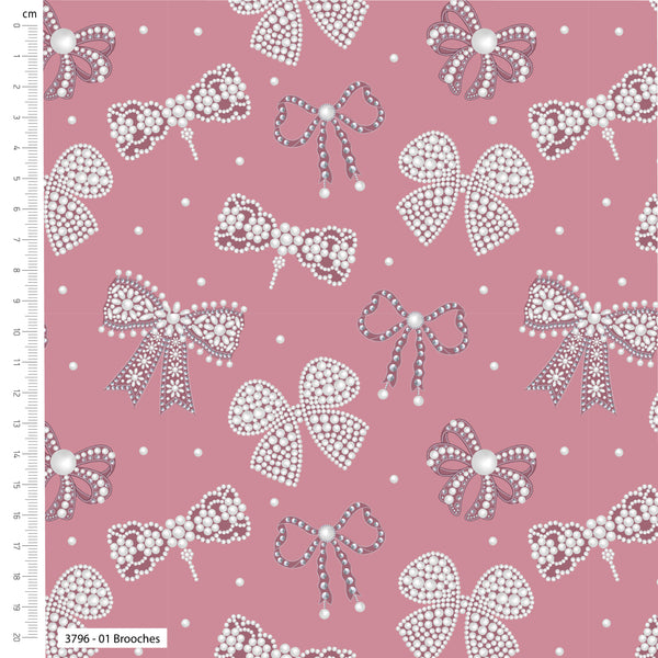 Bows and Ballet Design 100% Cotton Fabric