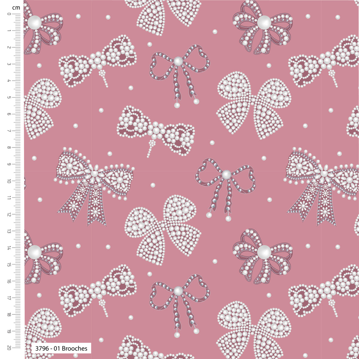Bows and Ballet Design 100% Cotton Fabric