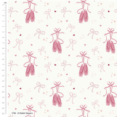 Bows and Ballet Design 100% Cotton Fabric