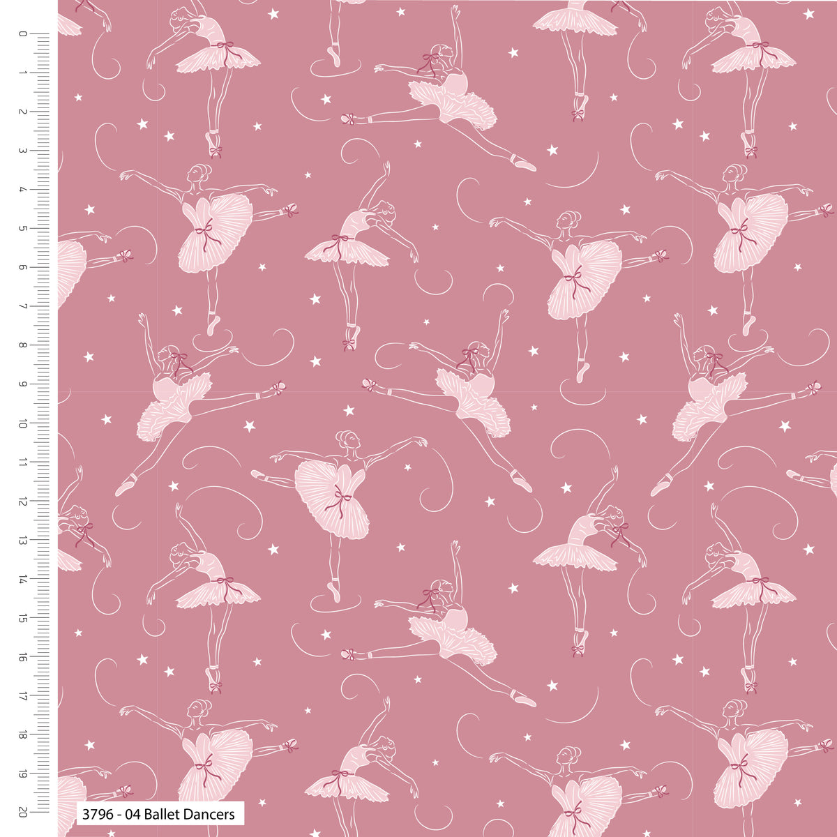 Bows and Ballet Design 100% Cotton Fabric