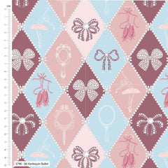 Bows and Ballet Design 100% Cotton Fabric