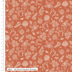 Herb Garden by Susan Wheeler 100% Cotton 4Pcs Fat Quarters Fabric Bundle