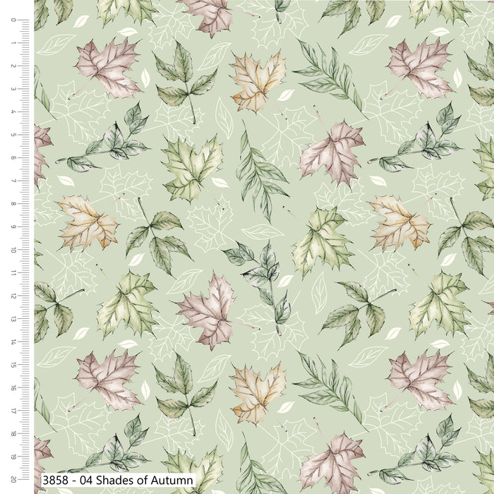 Forest Leaves 100% Cotton 112cm Wide Printed Fabric