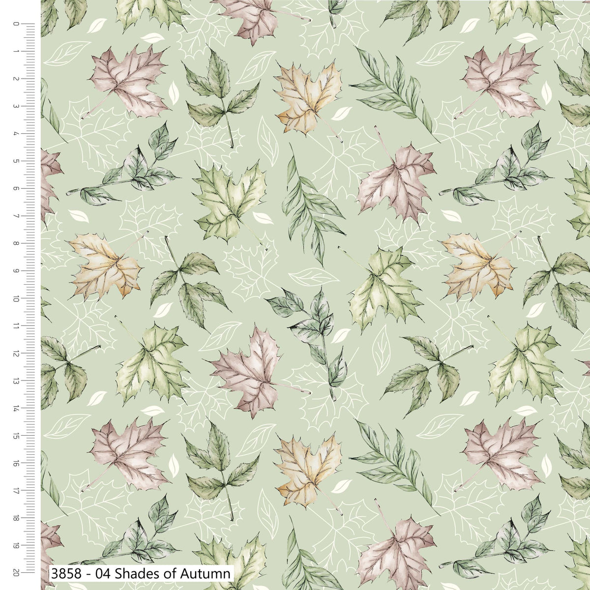 Forest Leaves 100% Cotton 112cm Wide Printed Fabric