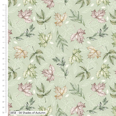Forest Leaves 100% Cotton 112cm Wide Printed Fabric