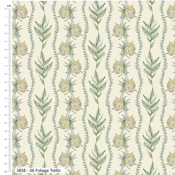 Forest Leaves 100% Cotton 112cm Wide Printed Fabric